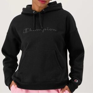 Champion PoweBlend Logo Hoodie Sz M